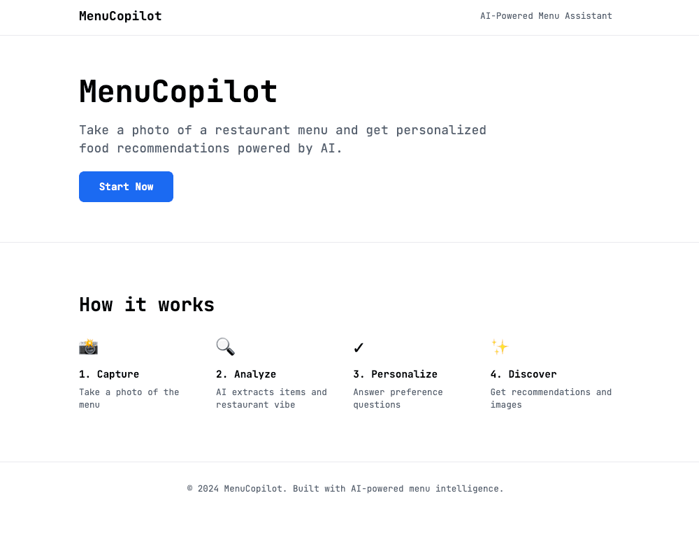 MenuCopilot screenshot